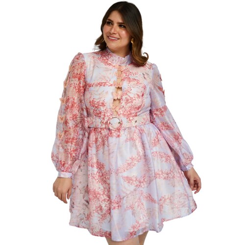 Vestido de chifón Tallas Extras, 867 (Lila flor) 
