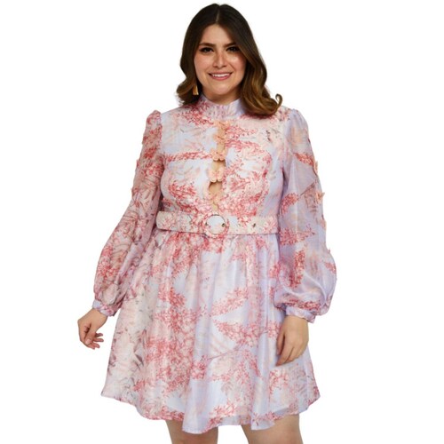 Vestido de chifón Tallas Extras, 867 (Lila flor) 