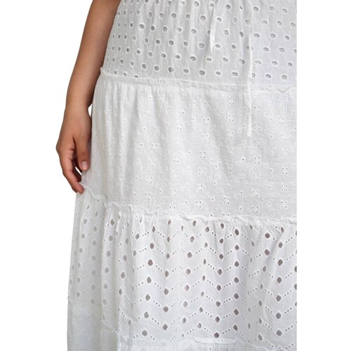 Falda larga de algodón/Tallas Extras, 3358 (blanco) 