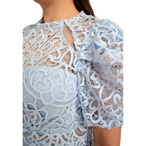 Vestido de encaje Tallas extras, 5179 (Azul cielo) 