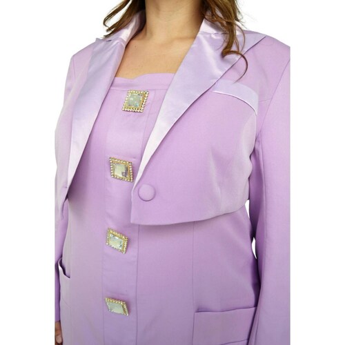 Conjunto de vestido Tallas extras, 7161 (Lila) 