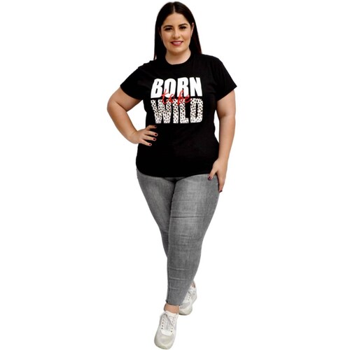 Playera Roman Fashion/Tallas Extras 9001-9 Be Wild (Negro) 