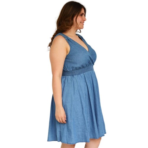 Vestido casual de mezclilla Tallas extras, 2081 (Mezclilla) 