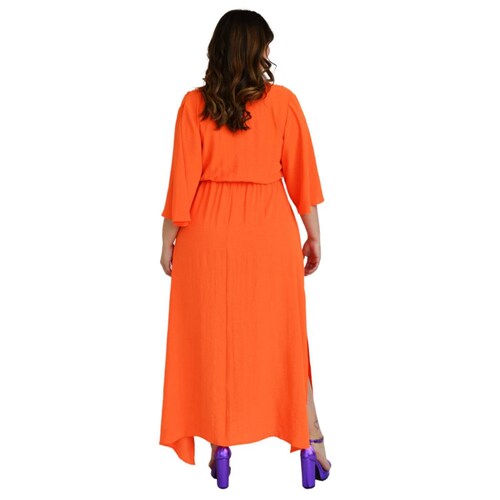 Maxi vestido Roman Fashion /Tallas Extras, 0463 (Naranja) 