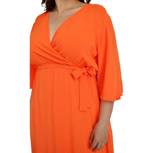 Maxi vestido Roman Fashion /Tallas Extras, 0463 (Naranja) 