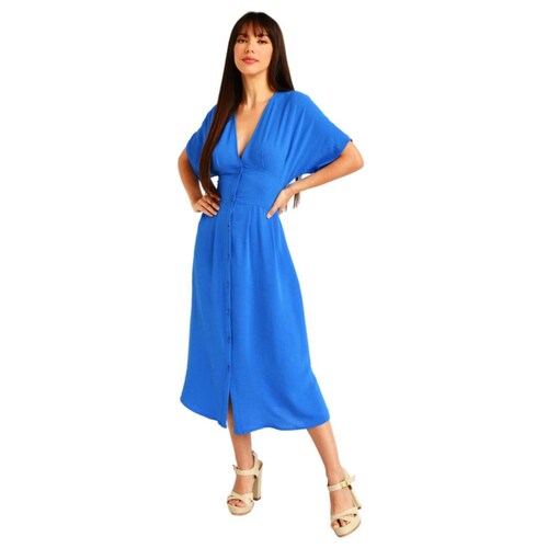 Vestido manga corta Roman Fashion /Juvenil 0222 (Azul rey) 