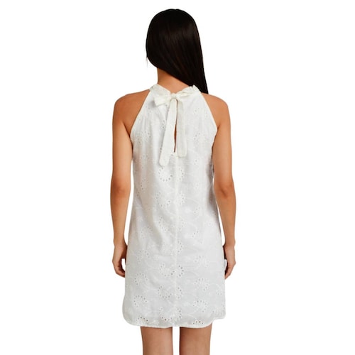 Vestido cuello halter Roman Fashion /Juvenil 0612 (Blanco) 