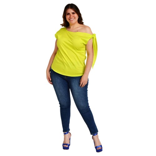 Blusa de popelina Roman Fashion /Tallas Extras, 0436 (Lima) 