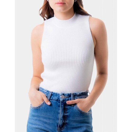 Blusa básica cuello alto Balam /Juvenil, 0087 (Blanco) 