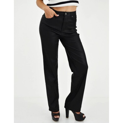 Pantalón Wide Leg tipo vinipiel Balam/ Juvenil, 6435 (Negro) 