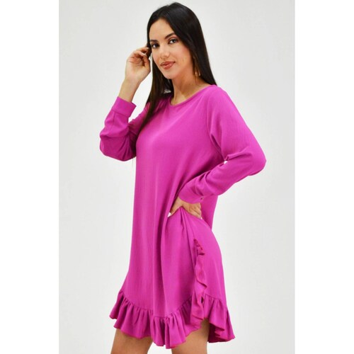 Vestido con olan Roman Fashión /Juvenil, 1270 (Fiusha) 