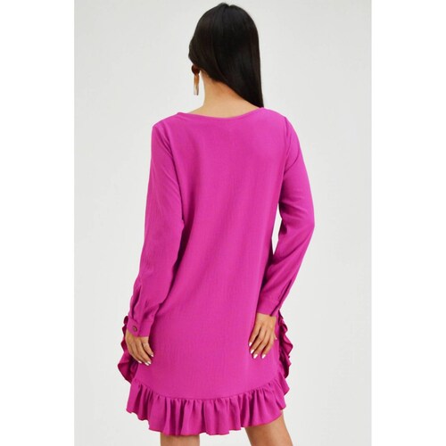 Vestido con olan Roman Fashión /Juvenil, 1270 (Fiusha) 