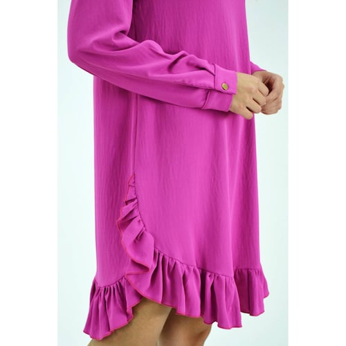 Vestido con olan Roman Fashión /Juvenil, 1270 (Fiusha) 