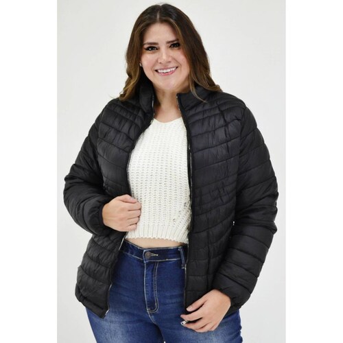 Chamarra térmica afelpada Roman Fashion/ Tallas Extras, 0002 (Negro) 