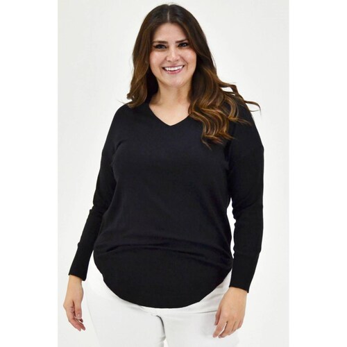 Blusa tipo sueter Tallas Extras, 9855 (Negro) 