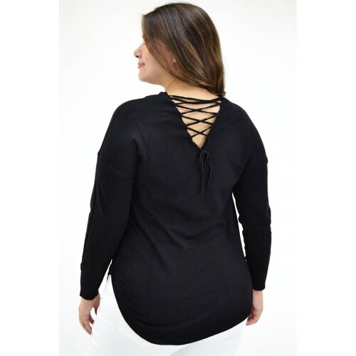 Blusa tipo sueter Tallas Extras, 9855 (Negro) 