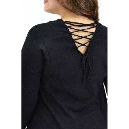 Blusa tipo sueter Tallas Extras, 9855 (Negro) 