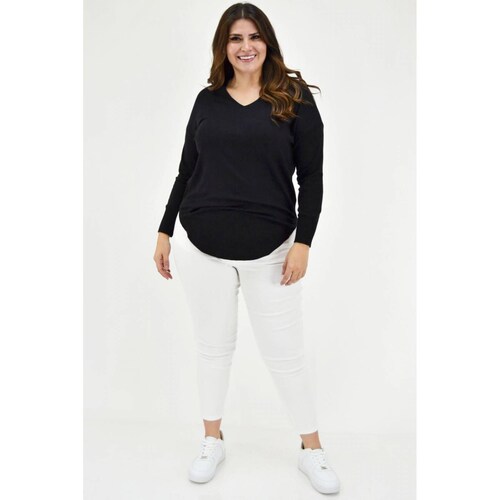 Blusa tipo sueter Tallas Extras, 9855 (Negro) 