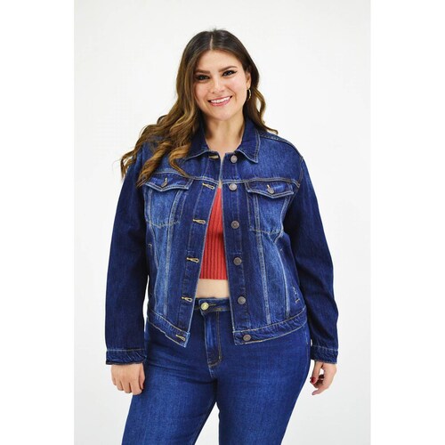 Chamarra denim clásica Tallas Extras, 6471 (Dark) 
