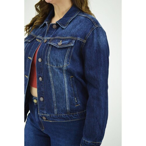 Chamarra denim clásica Tallas Extras, 6471 (Dark) 
