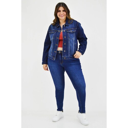 Chamarra denim clásica Tallas Extras, 6471 (Dark) 