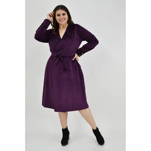 Vestido envolvente Roman Fashion /Tallas Extras, 1210 (Morado)