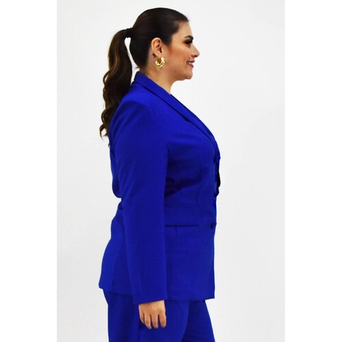 Blazer doble botonadura Roman Fashion /Tallas Extras, 1370 (Azul rey) 