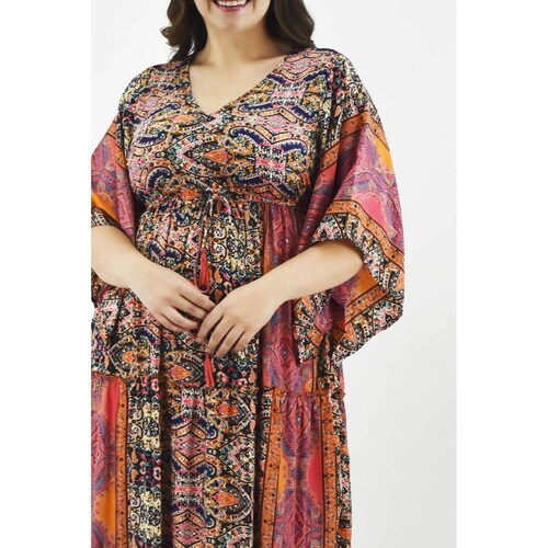 Vestido Boho / Tallas Extras, 23811 (Durazno - Rosa) 