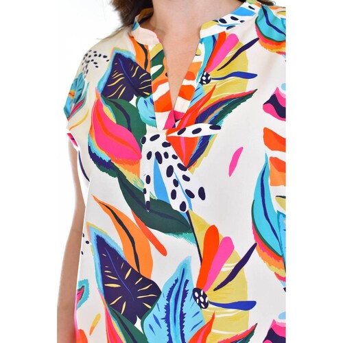 Blusa manga caída Roman Fashion /Tallas Extras, 012 (Multicolor) 