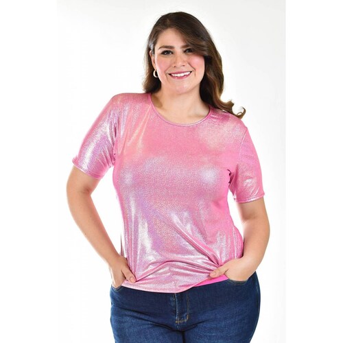 Blusa brillos Roman Fashion /Tallas Extras, 1871 (Rosa) 