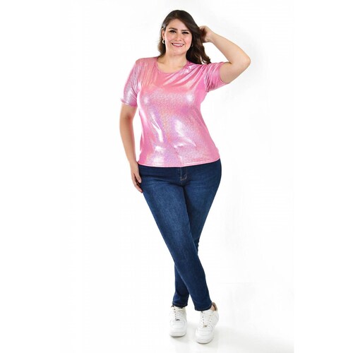 Blusa brillos Roman Fashion /Tallas Extras, 1871 (Rosa) 