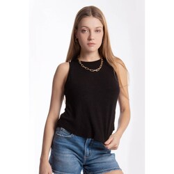 Blusa básica sin manga /Juvenil, 0077 (Negro)