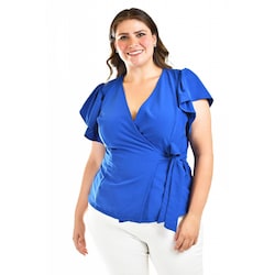 Blusas Azul Mujer