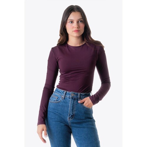 Body de manga larga /Juvenil, 0091 (Negro) 