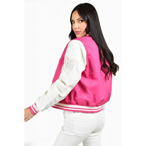 Chamarra universitaria Roman Fashion /Juvenil, 6787 (Rosa /Blanco) 