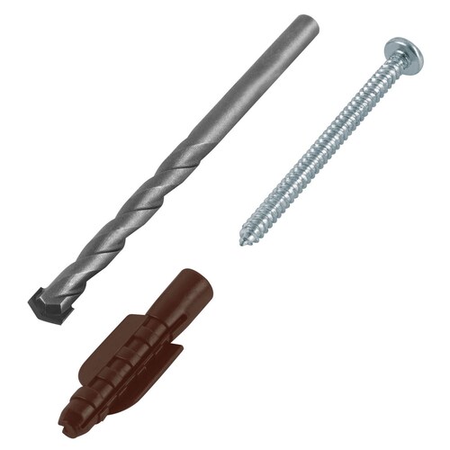 Kit Con Bolsa De 20 Taquetes 5/16'  y Con 20 pijas #10 y 1 Broca Para Concreto 5/16', Facilita El Trabajo