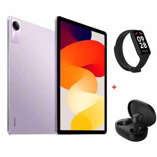 Tablet Xiaomi Redmi Pad SE 128GB 4GB RAM (Lila) + Audífonos + Redmi band 2