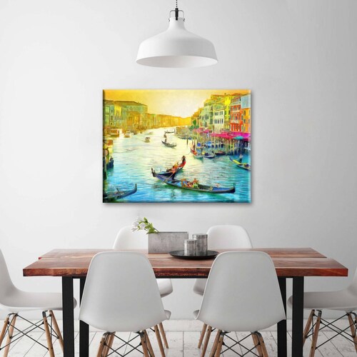 Cuadro Decorativo Canvas Pintura de Venecia Óleo 180x120