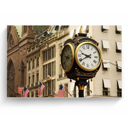 Cuadro Decorativo Canvas Reloj De New York 150x100