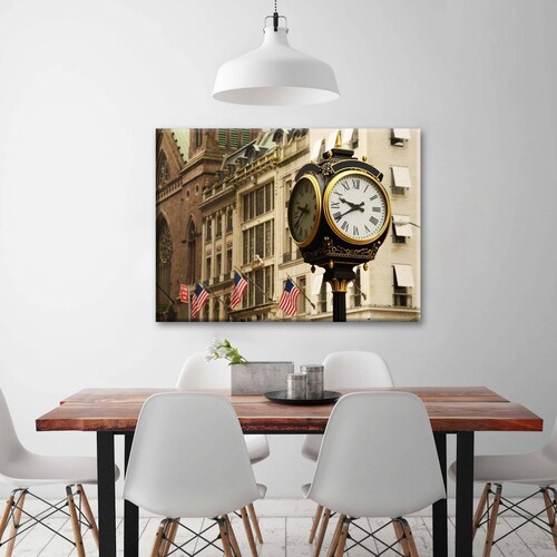 Cuadro Decorativo Canvas Reloj De New York 150x100