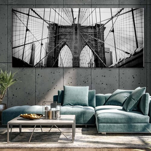 Cuadro Decorativo Canvas Puente De Brooklyn 180x90