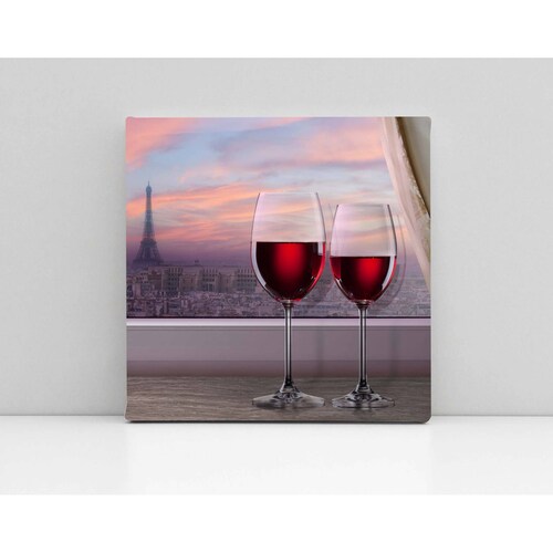 Cuadro Decorativo Canvas Paris, Copas De Vino 30x30