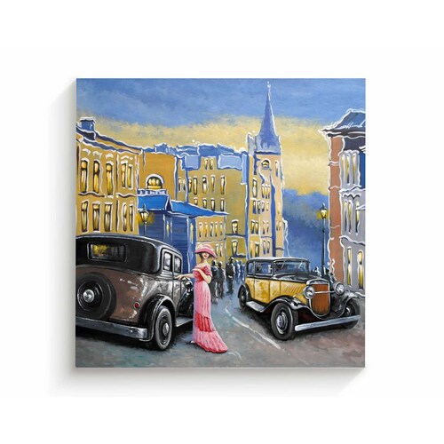 Cuadro Decorativo Canvas Vintage Ciudad De Europa 70x70