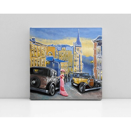 Cuadro Decorativo Canvas Vintage Ciudad De Europa 70x70
