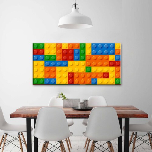 Cuadro Decorativo Canvas Legos 160x80