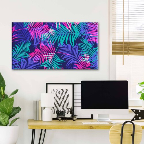 Cuadro Decorativo Canvas Hojas de Colores 180x120