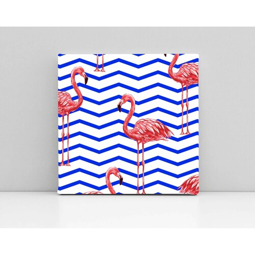 Cuadro Decorativo Canvas Flamingo Artístico 50x50