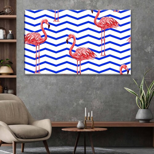 Cuadro Decorativo Canvas Flamingo Artístico 180x120