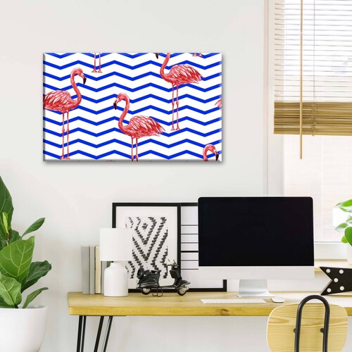 Cuadro Decorativo Canvas Flamingo Artístico 180x120