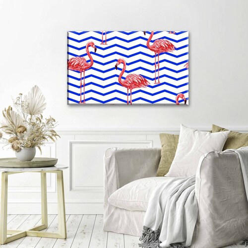 Cuadro Decorativo Canvas Flamingo Artístico 180x120